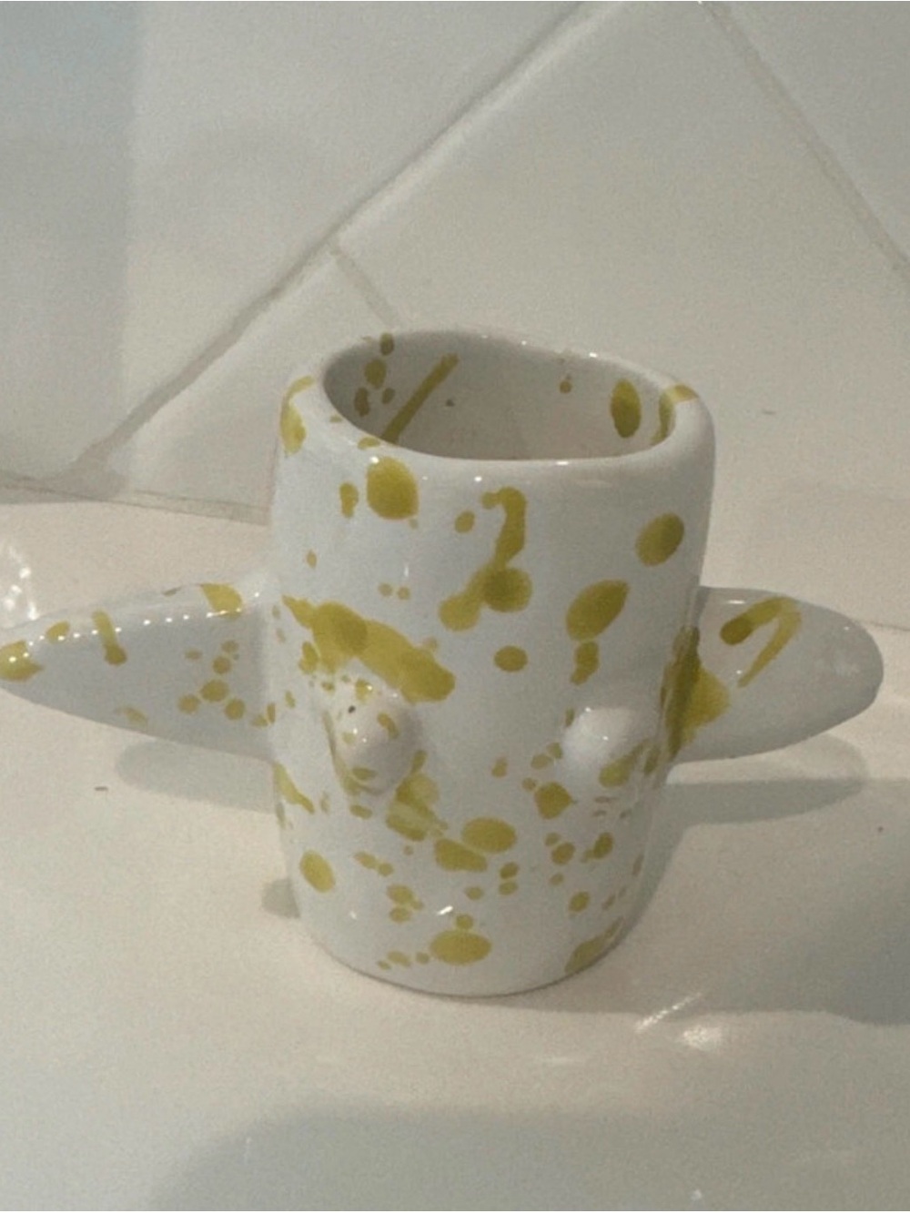 Anthropologie Vita Yellow Shark Shot Glass
